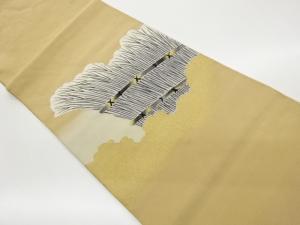 本綴れ垣根模様織出し名古屋帯